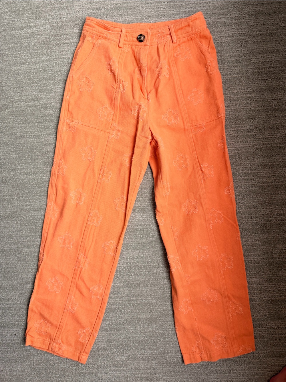 FRNCH Paris orange cargo pants